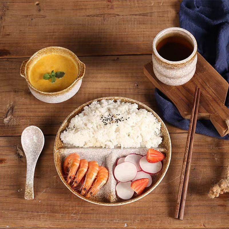 日式古良燒 211餐盤 西餐陶瓷餐盤 質感餐盤 陶瓷餐盤 陶瓷盤子 三格盤 母親節禮物