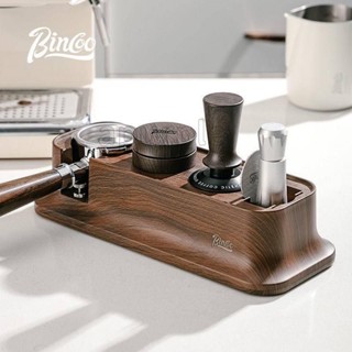 優惠低價⚡️bincoo布粉器咖啡壓粉器底座三件套咖啡機配件壓粉錘器具工具收納