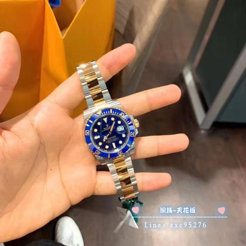 Rolex 勞力士 潛航者間金藍水鬼男士機械手表126613Lb腕錶
