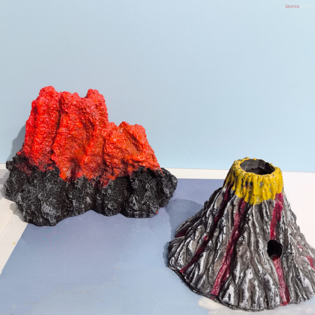 兵人 玩具 火山魚缸造景假山小擺件沉水裝飾品巖漿盆栽花盆樹脂奇趣味微景觀