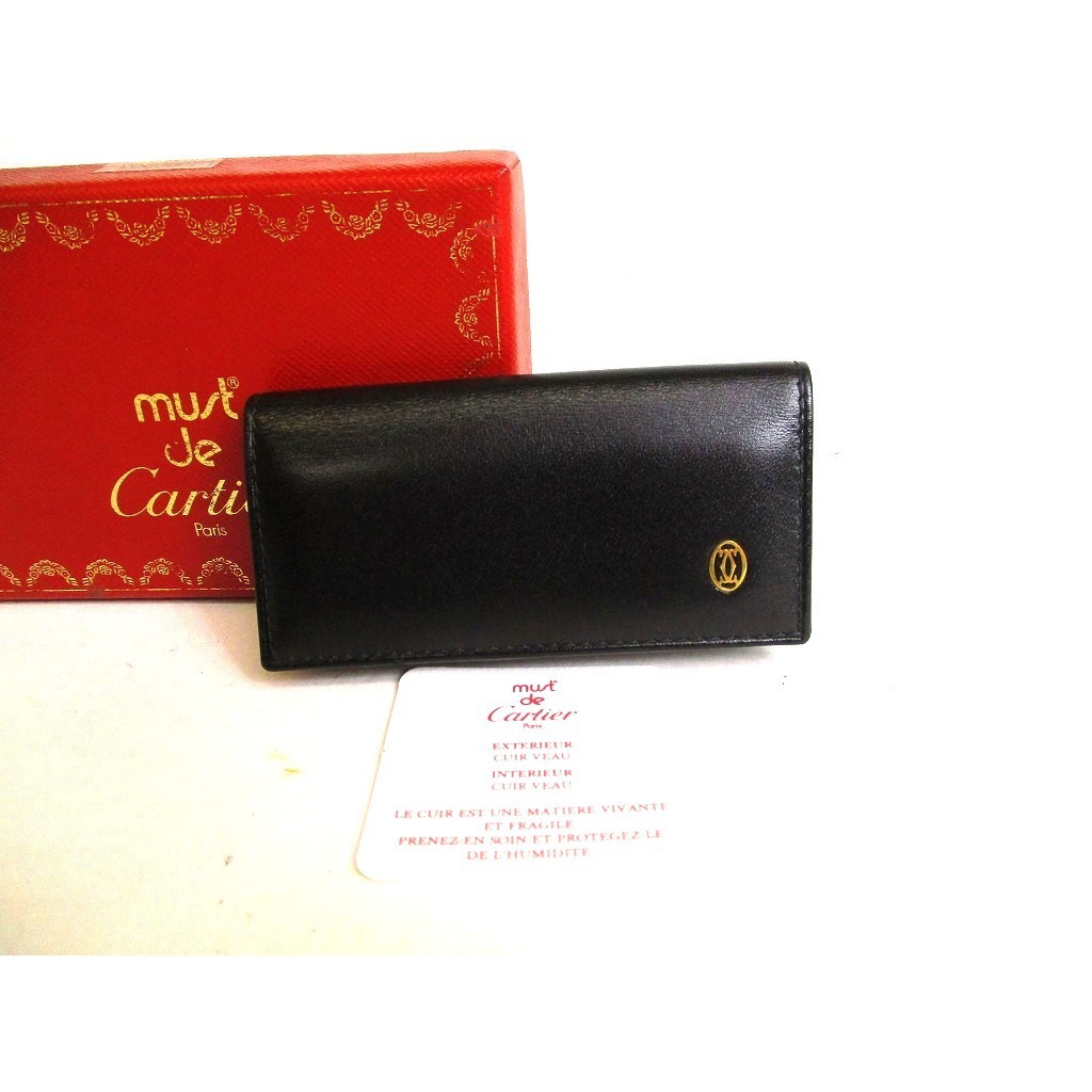 Auth Cartier Pasha Black 4 Pics Key Cases #9305