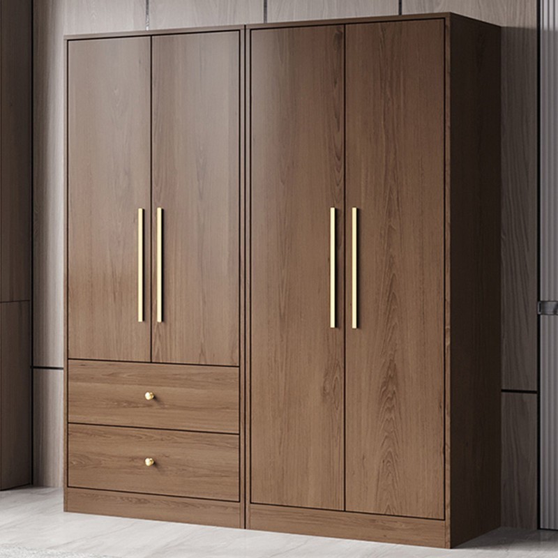 中式衣櫃簡約小戶型超窄40單門薄款木色傢用臥室掛衣櫥