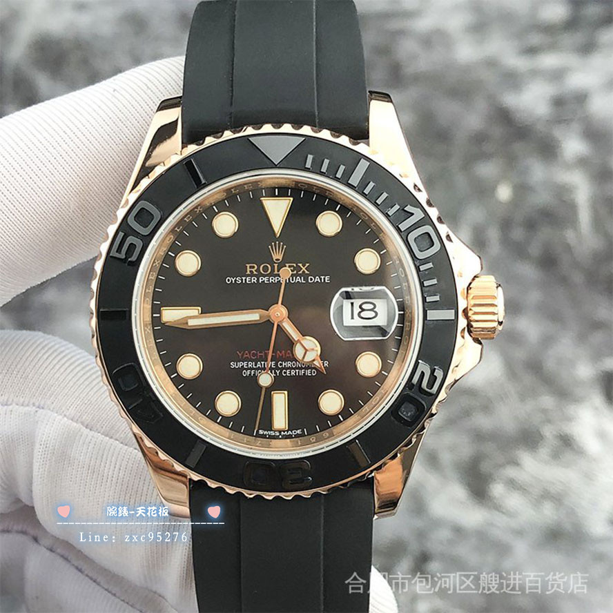 Rolex 勞力士遊艇名仕系列116655玫瑰金糖果圈日期機械男表40mm 潮流 時尚 休閒 商務 經典 手腕錶錶