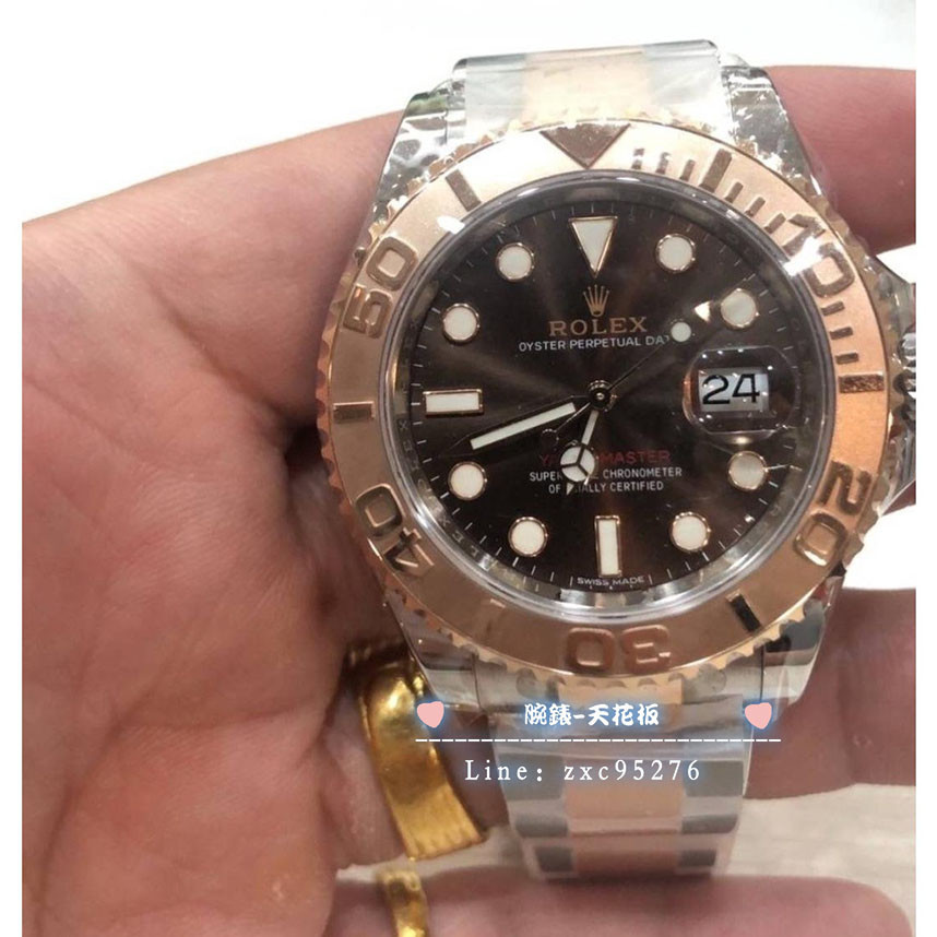勞力士 116621 Rolex 粉紅遊艇 玫瑰金 巧克力面 遊艇 Yacht-master 停產腕錶