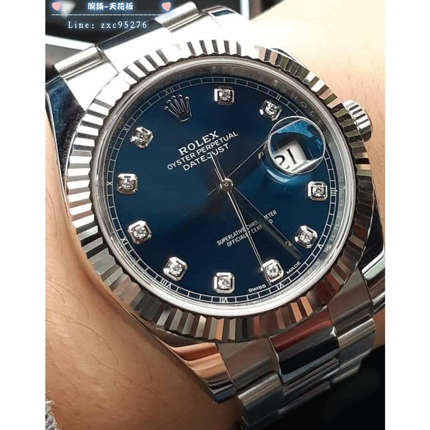 勞力士 126334 Rolex 藍面 十鑽 126334G 原鑽時標 白金 太陽圈 Datejust腕錶
