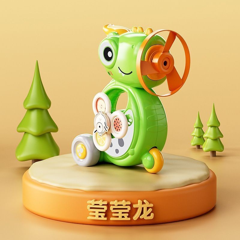 新款玩具卡通恐龍飛碟 陀螺口哨慣性車轉轉樂 五合一竹蜻蜓嬰兒玩具