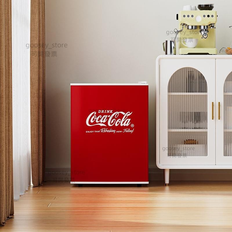可口可樂42L單門家用冰箱小型出租屋宿舍冷藏冷凍保鮮節能展示柜百貨商行