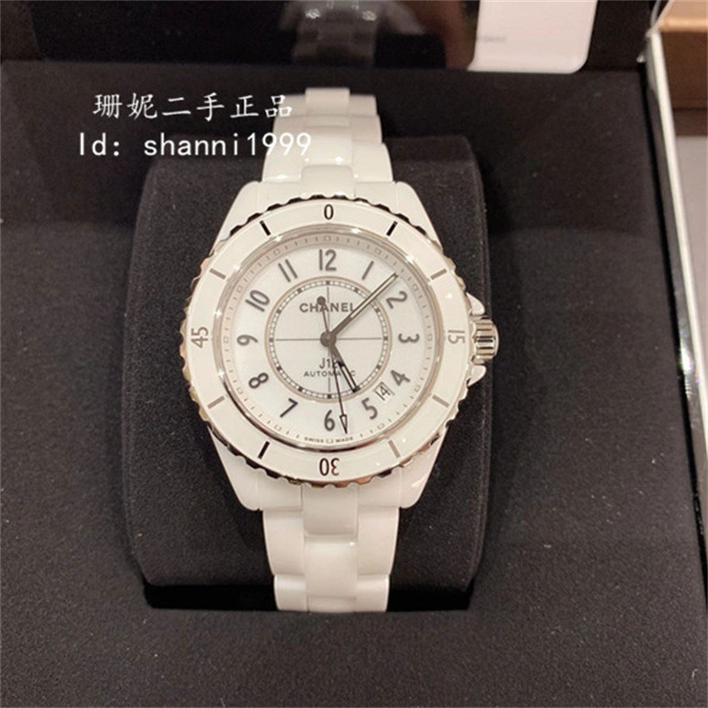 香奈兒 J12 CALIBER 白色陶瓷 機械錶 38mm 白色錶盤 石英錶 精鋼手錶 腕錶 H5700