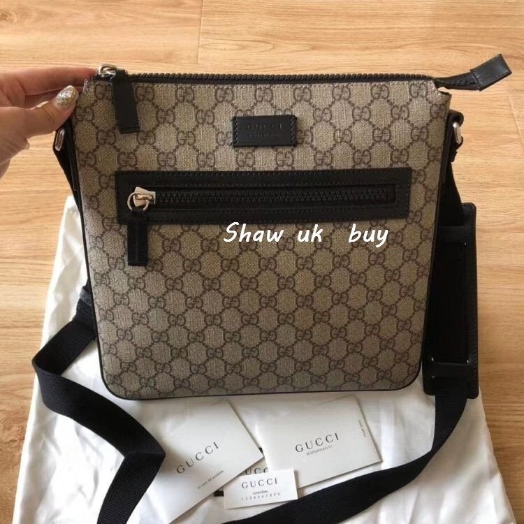 二手精品 GUCCI 古馳 經典 雙G Supreme 老花 郵差包 斜背包 肩背包 男包 473878 公文包