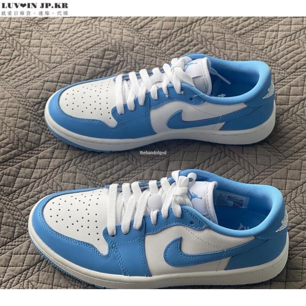 Nike Air Jordan 1 Low Golf 白 北卡藍 高爾夫 籃球 男女休閒鞋 DD9315-100