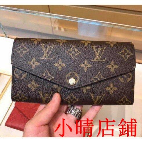 小晴二手/LV LOUIS VUITTON SARAH LV 長夾 手拿包 皮夾 扣式 長夾 M60531