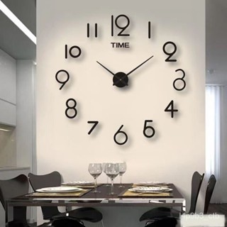 【青山閣】3d立體時鐘 壁貼掛鐘 傢用客廳臥室靜音鐘錶 簡約DIY墻貼壁鐘免打孔 FSXX