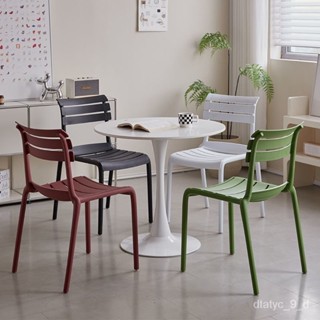 {保固~免稅}北歐ins網紅餐椅 現代簡約設計師靠背成人椅子奶茶店戶外塑料座椅 KAWF