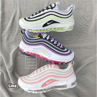 Nike Air Max 97 白粉 增高 反光 921733-104 粉紅 螢光綠 復古