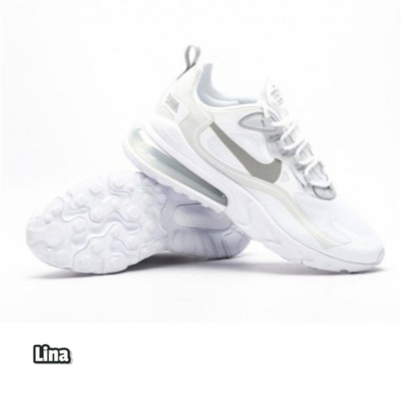 Nike Air Max 270 React 預購 淺灰 灰白 白灰 銀勾 慢跑鞋 Cv1632-100