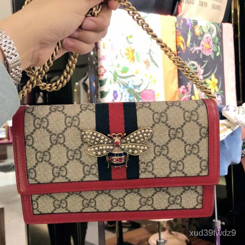 精品現貨 GUCCI 476079-MiniQueenMargaret肩背包 小蜜蜂雙配色