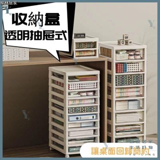 『榆林居家』🔥移動式多層抽屜櫃 收納櫃 保養品收納 透明收納櫃 抽屜式置物櫃 桌下雜物儲物櫃 頂部可置物 透明文具收納