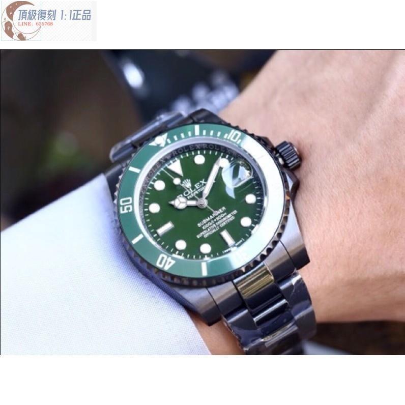 高端 ROLEX勞力士手錶潛行者綠水鬼時尚潮流腕錶機械錶男錶明星自動機械鋼帶皮帶手錶