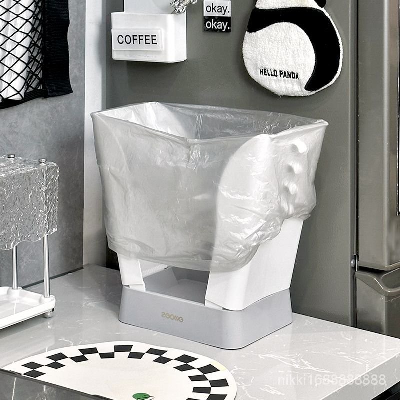 🌈桃園出貨🌈買菜用的塑料袋二次利用!可調節垃圾桶折疊垃圾架垃圾袋支撐架子