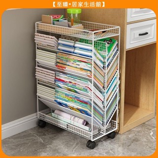 至臻 書桌旁小書架#可移動高中生書本收納箱#需選宅配#置物架辦公室桌下書櫃#書報架#神器收納籃#辦公室書本書包放置