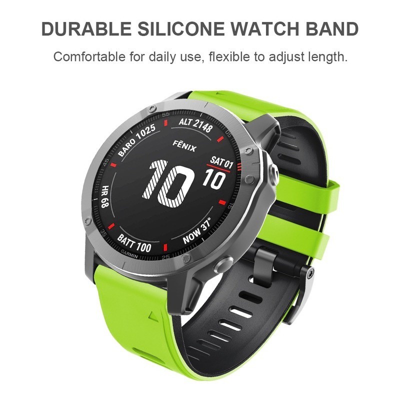 佳明 26mm 智慧手錶 錶帶 Garmin Fenix 3 HR 6X 5X 運動矽膠錶帶 透氣腕帶 時尚手鍊錶鍊