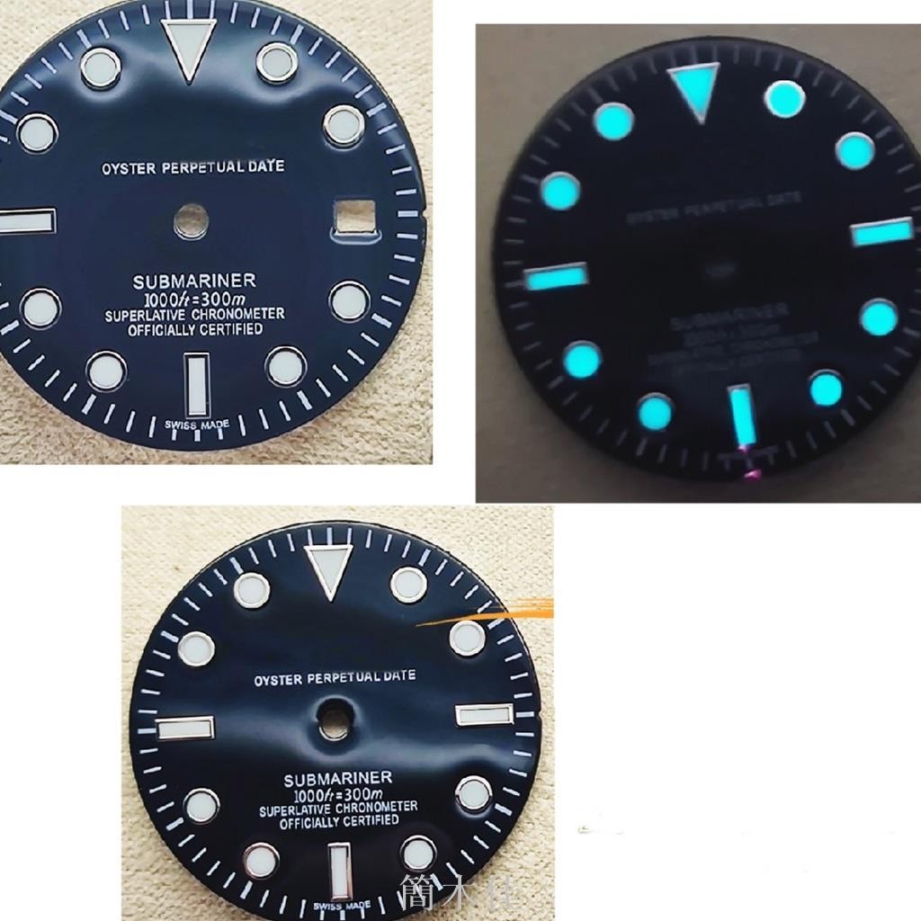 【簡木佳】29 毫米藍綠色夜光手錶錶盤更換單個日曆 / 無日曆修改錶盤, 用於 2836 / 2824 / 8215 /