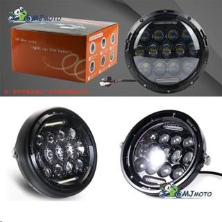 【電子發票】7寸LED H4頭燈 機車 檔車 機車 重機 日行燈 天使眼大燈 改裝通用 哈雷 川崎 杜卡迪 KTR