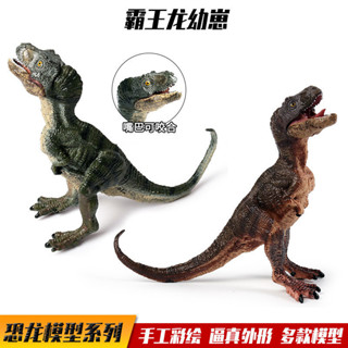 ✨甄選新品✨兒童霸王龍幼崽野生塑膠野生動物玩具侏羅紀實心模擬恐龍模型h6🎇x6