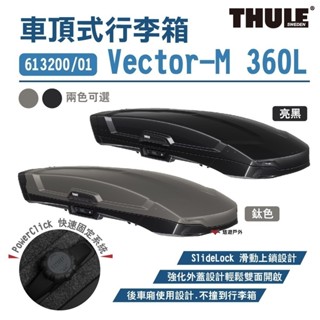 【Thule 都樂】Vector M 360L 車頂式行李箱 613200/01 鈦色/亮黑 車頂箱 車頂架 悠遊戶外