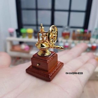 復古手搖迷你研磨咖啡機屋BJD懷舊模型食玩擺件收藏A