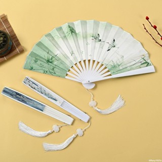 爆炸糖的小店-國風8寸塑膠扇流蘇吊墜古風扇子國潮摺扇兒童絹布扇子古風撕不爛
