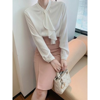 【Umi】韓版 shirt 長袖襯衫 氣質女裝 女襯衫 女裝 女裝上衣 高階感 早秋新款 寬鬆 百搭 襯衫 韓版襯衫