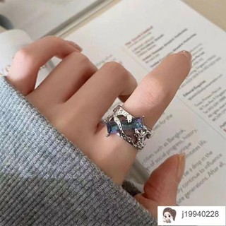 韓系💗鈦鋼戒指 嘻哈戒指 潮流戒指 男生戒指 女生戒指小眾設計金屬不規則高階法式熔巖肌理個性暗黑in開口戒指女學生