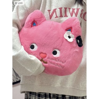 靠墊/抱枕✨可愛波點貓咪毛絨玩偶冬季抱枕沙發床邊靠墊午睡枕頭聖誕禮物生日 可愛抱枕 實用好物
