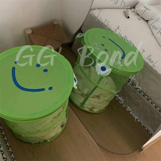 🔔臺灣出貨🔔髒衣籃 洗衣籃 收納筐 收納籃 收衣籃 收納 可愛小青蛙立體摺疊髒衣籃衣物收納簍家用多功能髒衣收納網筐帶