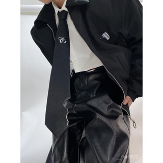 🔥川崎先生🔥領帶 原創小眾 破壞設計感 領帶男 金屬logo 高質感領結 簡約高階 婚禮領帶 禮服領帶 演奏 EMOS