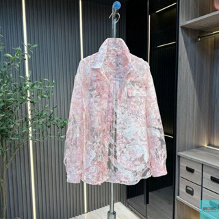 BINGTANG精選服飾 小清新穿搭 襯衫 襯衣 上衣 夏季翻領襯衣防曬外套網紗襯衫痞帥潮牌情侶休閒長袖上衣帥
