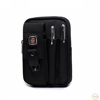 瑞士軍刀男手機腰包多功能穿皮帶5.5寸6寸手機戶外防水運動腰挎包 經典款式 戶外腰包 小宅家居