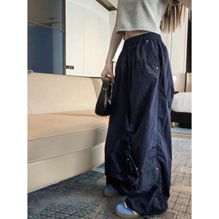 Codibook｜韓國 Wansmall 寬鬆綁帶鬆緊腰大喇叭長褲［預購］長褲 闊腿褲 女裝