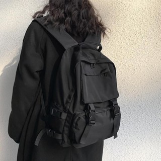 臺灣出貨🔥🔥日系ins風暗黑系書包女高中校園大容量揹包大學生工裝風雙肩包男 星星