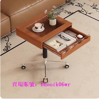 G低價 新品 中古風小桌子 小方桌 迷你茶幾 玻璃可移動升降邊幾 折疊筆記本電腦桌