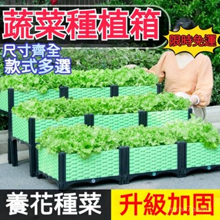 綠色種植箱 陽臺長方形塑膠花盆 家用蔬菜專用種植箱 特大號樓頂花箱 種菜箱 種植盆 種花盆 大花盆栽架 花器