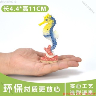 ✨臺灣廠商下殺✨兒童實心模擬海洋生物動物模型玩具海馬 海馬寶寶幼崽 海馬一家lldd818