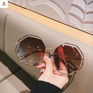 太陽眼鏡 韓版潮復古多邊形大框顯瘦墨鏡女網紅圓臉個性開車阻隔紫外線太陽鏡