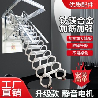 🔥可開票 免運 🔥墻掛伸縮樓梯家用伸縮梯電動伸縮樓梯閣樓樓梯伸縮梯折疊樓梯