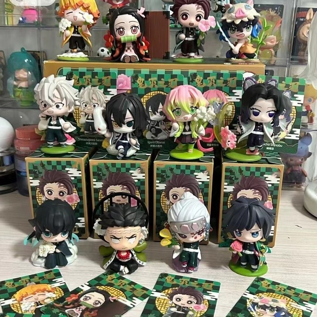 台灣出貨❣️鬼滅之刃盲盒 誕生花系列 盲盒 炭治郎 禰豆子 善逸 無一郎 富岡義勇 手辦  公仔 周邊模型 擺件禮物