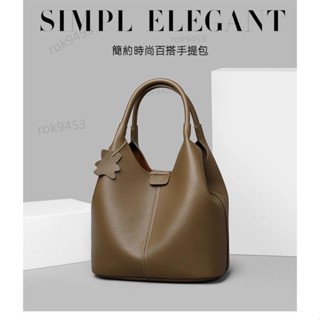 高階感大容量女包手提水桶包女復古風百搭斜揹包托特包五金磁扣腋下包