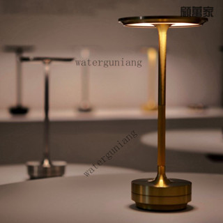 臺南出貨 檯燈 小檯燈 小夜燈 LED燈 護眼檯燈 日本ambientec金屬酒吧網紅桌麵氛圍燈 觸控臺燈 餐桌臺燈充電