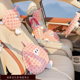新款車品熱銷🔥汽車頭枕護頸枕車用靠枕一對可愛原創女士車載座椅頸椎枕頭腰靠墊 mE