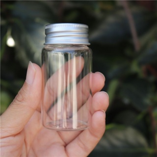 小玻璃瓶迷你玻璃瓶高硼硅玻璃密封瓶 鋁蓋分裝瓶 燕窩瓶 膠囊瓶 透明茶葉小罐帶蓋 HWB7
